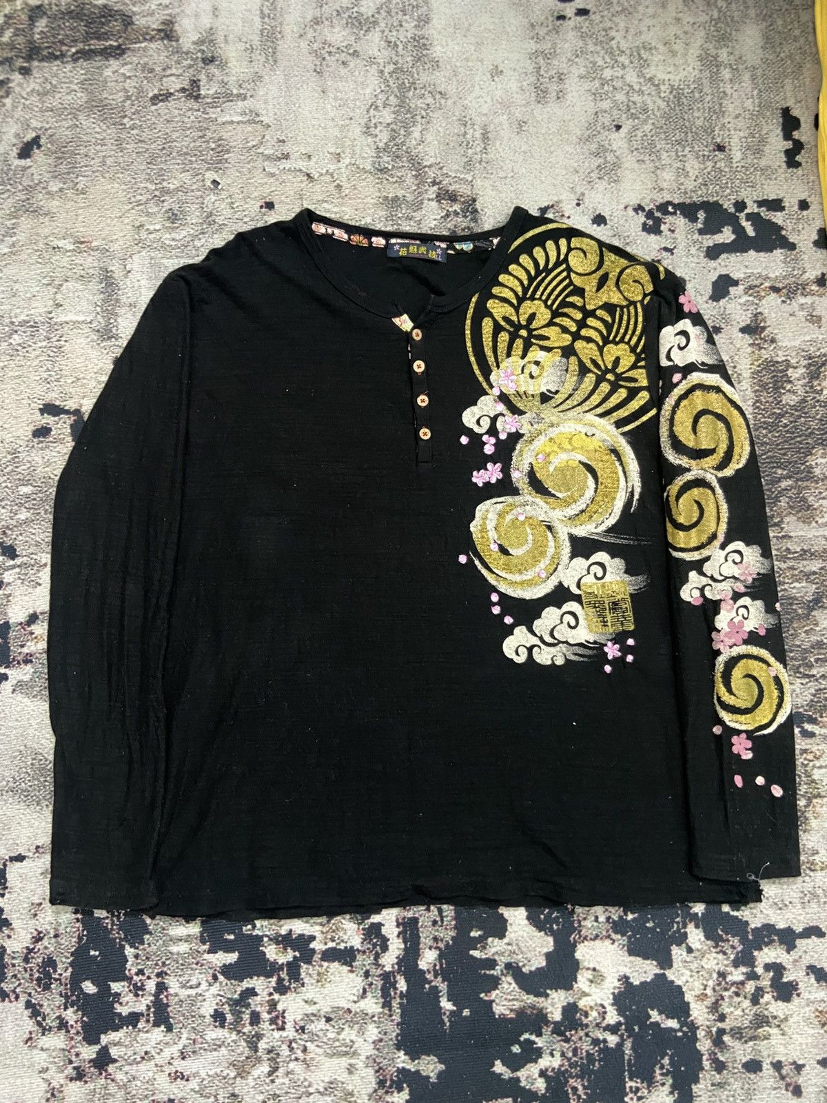 Japanese Brand Hana Tabigakudan Dragon Longsleeve Tee 🐉 Size US L / EU 52-54 / 3 - 2 Thumbnail