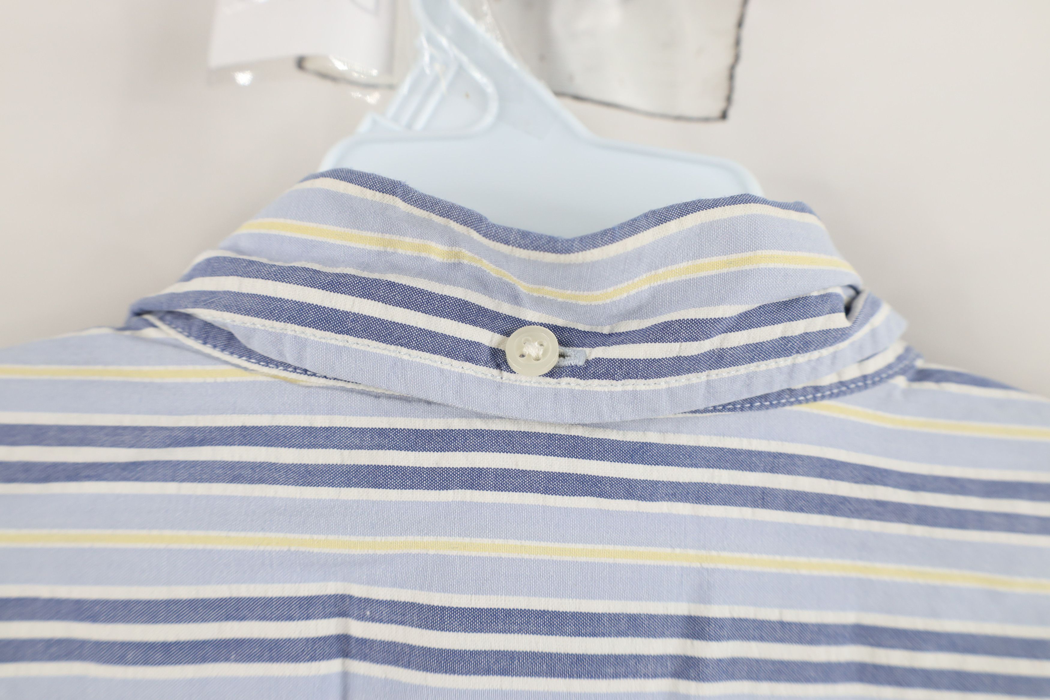 Eddie Bauer × Vintage Vintage 90s Eddie Bauer Seersucker Short Sleeve Button Shirt Size US XXL / EU 58 / 5 - 10 Thumbnail