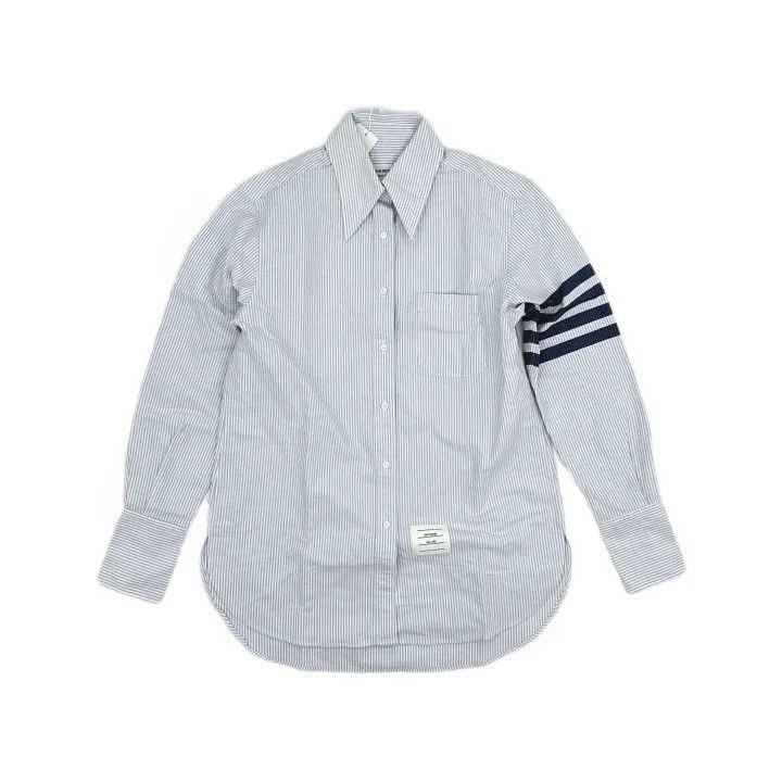 Thom Browne Thom Browne Classic Striped Long Sleeve Shirt -2507 Size M / US 6-8 / IT 42-44 - 1 Thumbnail