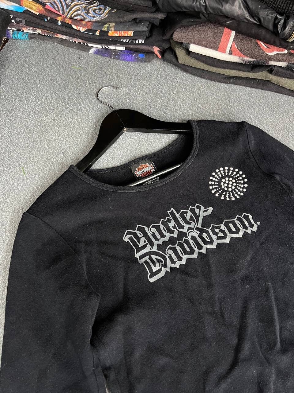 Harley Davidson Vintage Harley Davidson Y2K Grunge Printed Long Sleeve Top Size S / US 4 / IT 40 - 2 Thumbnail