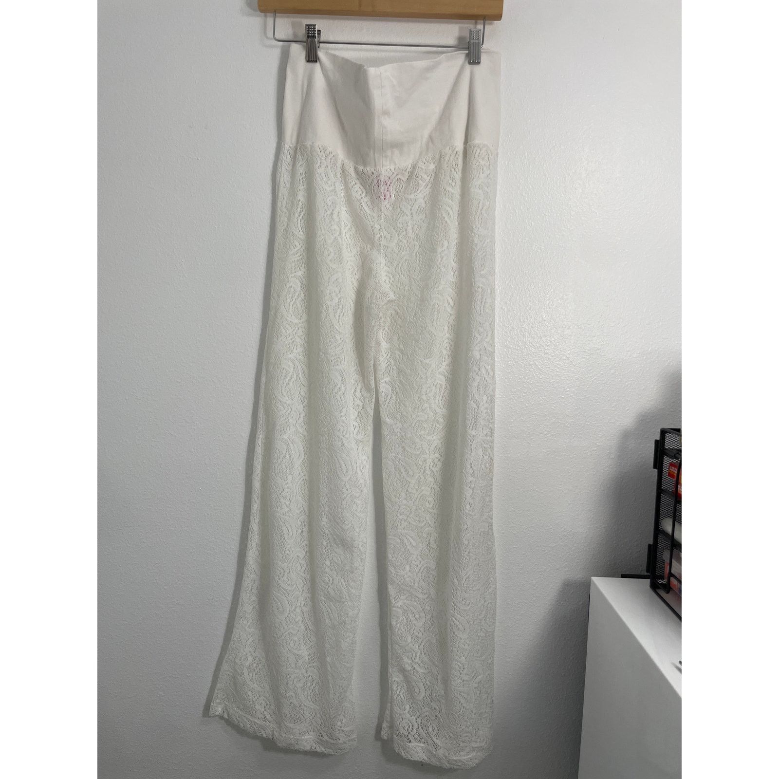 Target Basics Xhilaration Women's Stretch Waist Lace Cover Up Pants Size 36" / US 14 / IT 50 - 2 Thumbnail