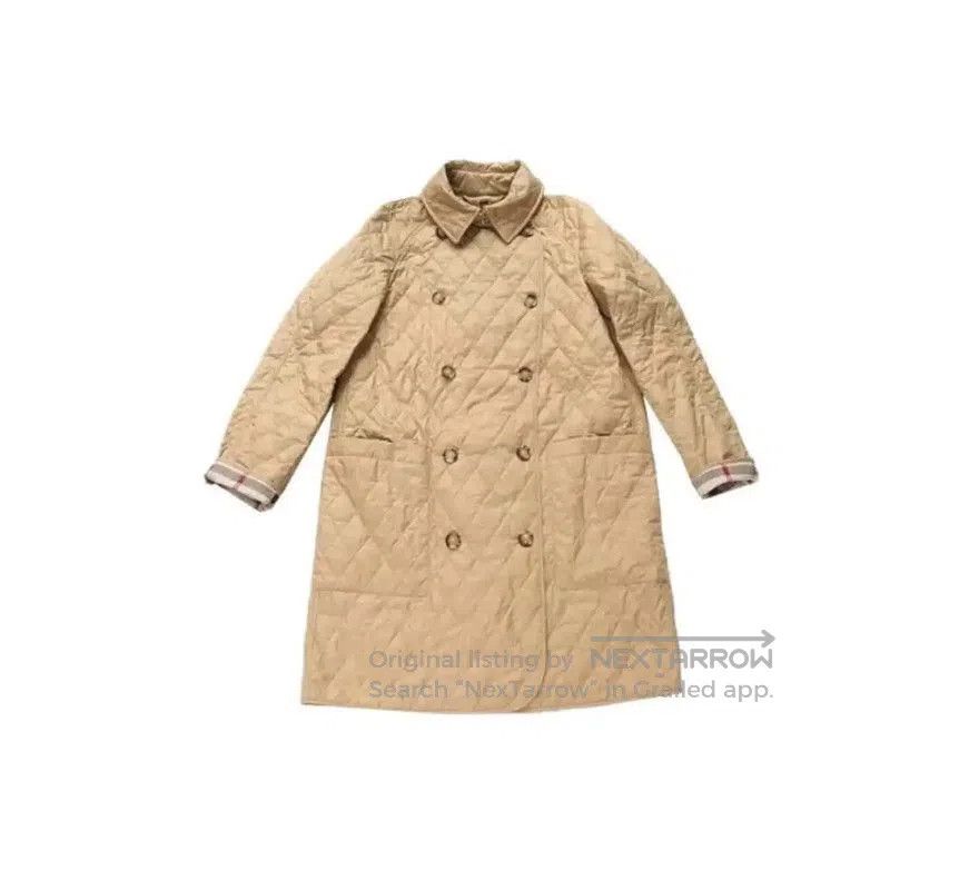 Burberry Burberry Women's Quilted Trench Coat in Khaki. Size L / US 10 / IT 46 - 7 Thumbnail