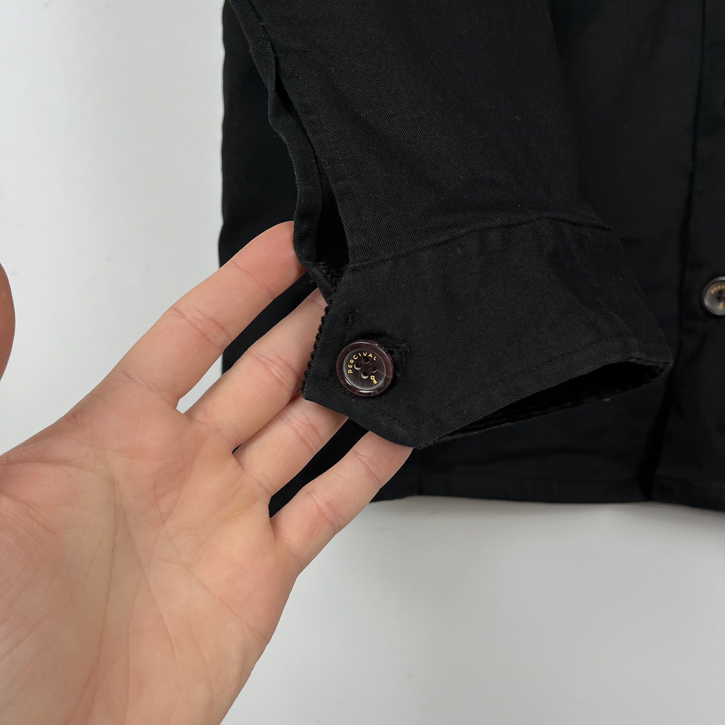 Percival Designer Percival Twill Black Chore Coat Jacket Size US L / EU 52-54 / 3 - 9 Thumbnail