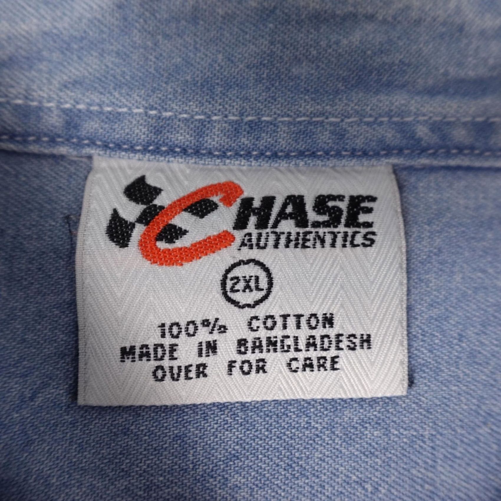 Chase Authentics VINTAGE Chase Authentics Shirt Mens 2XL Denim Interstate Batteries 500 90s Size US XXL / EU 58 / 5 - 2 Thumbnail