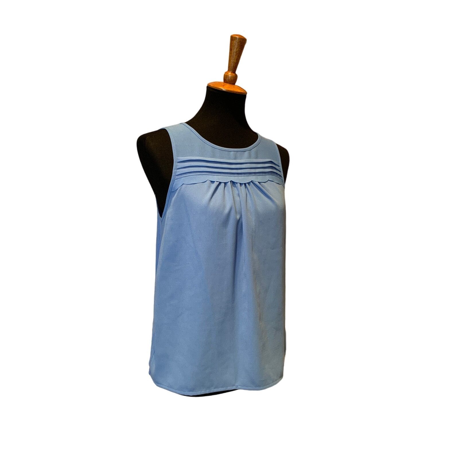 Loft 2 LOFT/Elle Small Pink Blue Flowy Sleeveless Tank Blouse Size S / US 4 / IT 40 - 2 Thumbnail