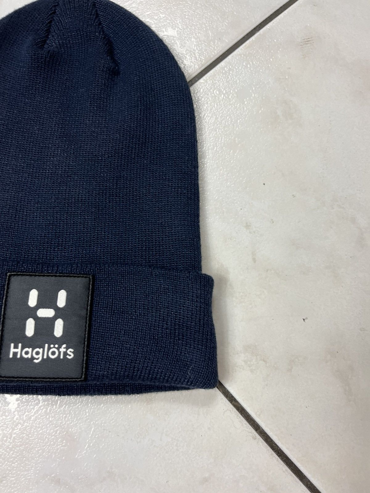 Haglofs Haglofs aze beanie recycled hat classic big logo navy Size ONE SIZE - 5 Thumbnail
