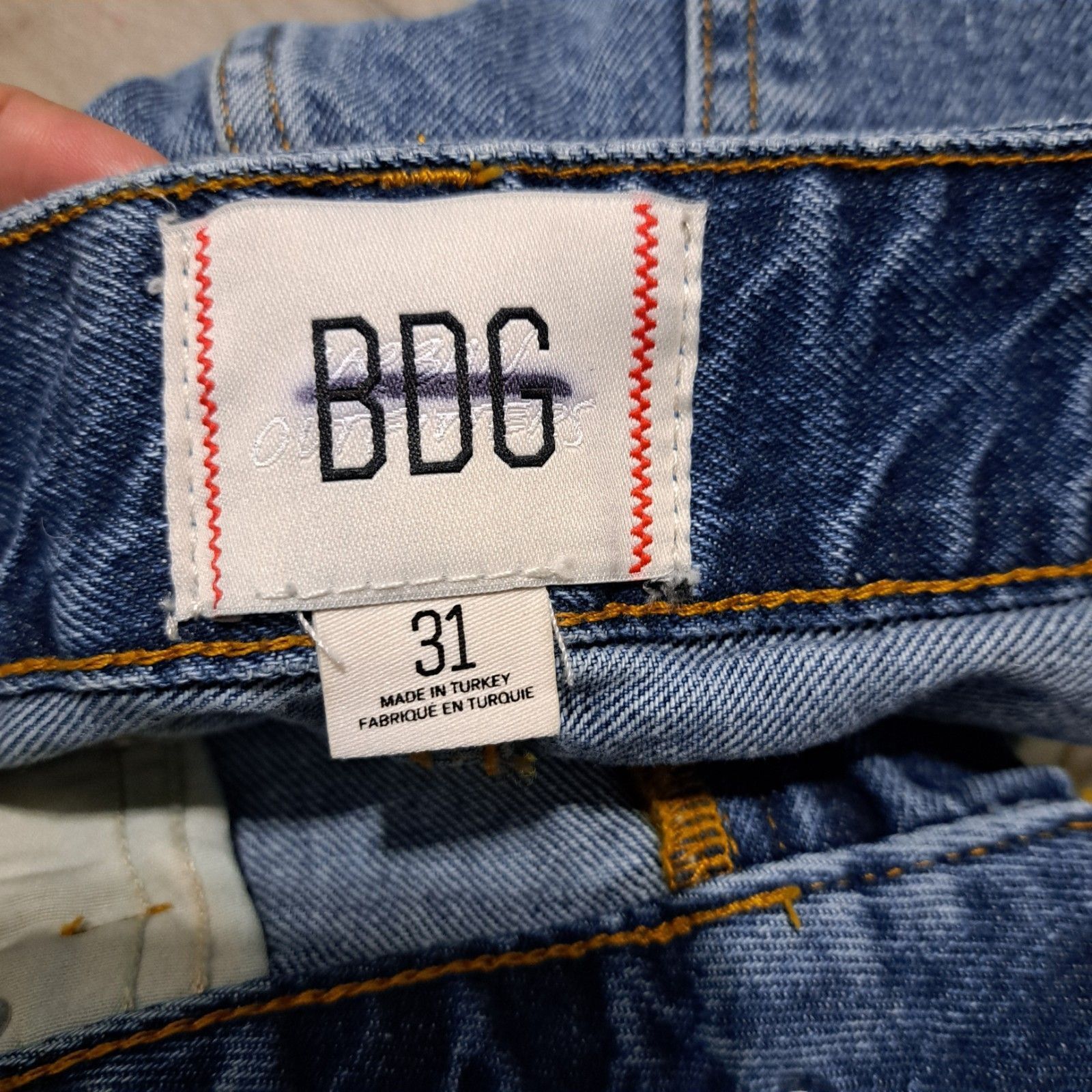Bdg BDG Baggy Streetwear Wide Leg Cropped Jeans Size 31 Light Bl Size 31" - 4 Thumbnail