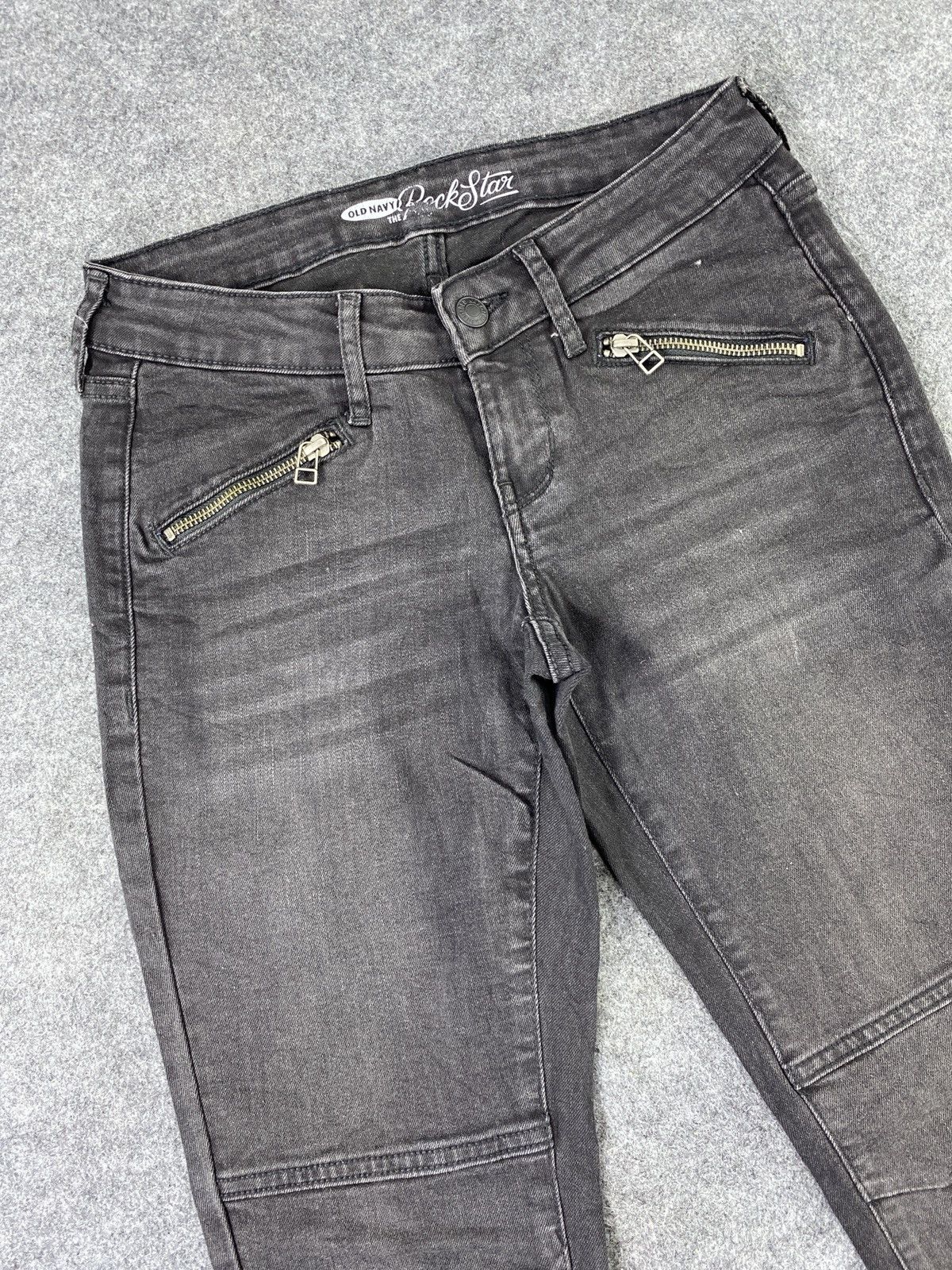 Japanese Brand Old Navy The Rock Star Black Jean's - J1015 Size 27" / US 4 / IT 40 - 3 Thumbnail