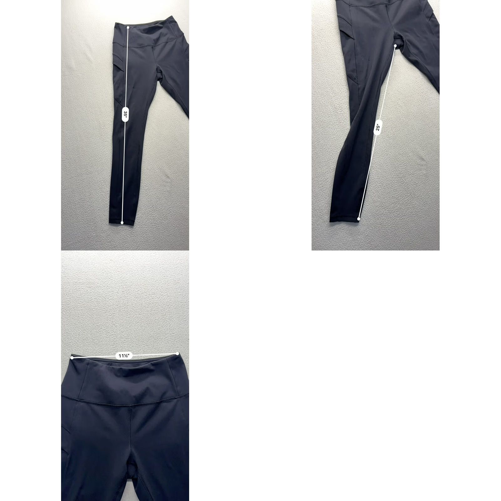 Avalanche Avalanche Womens Leggings Black High-Waisted With Side Pockets S Regular Activewear Pants Women’s Small Size 28" / US 6 / IT 42 - 8 Thumbnail