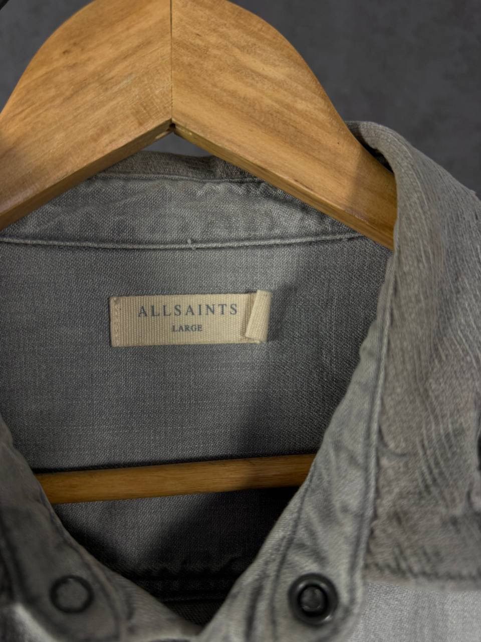 Allsaints Allsaints designer distressed denim shirt Size US L / EU 52-54 / 3 - 5 Thumbnail