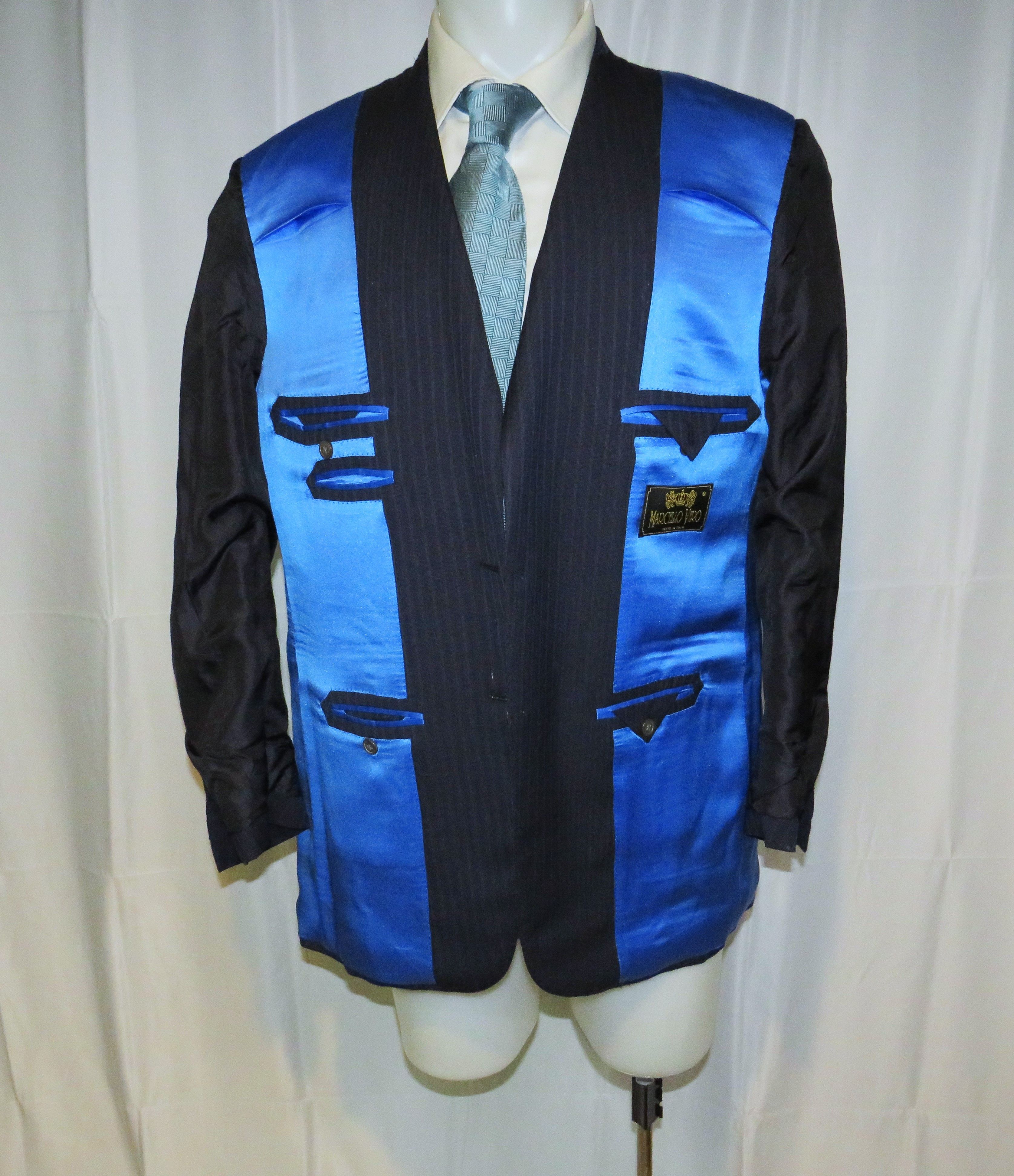 Other Marcello Vero x D'Avenza Bue Striped Cashmere Blend Suit 43R Size 44R - 12 Thumbnail