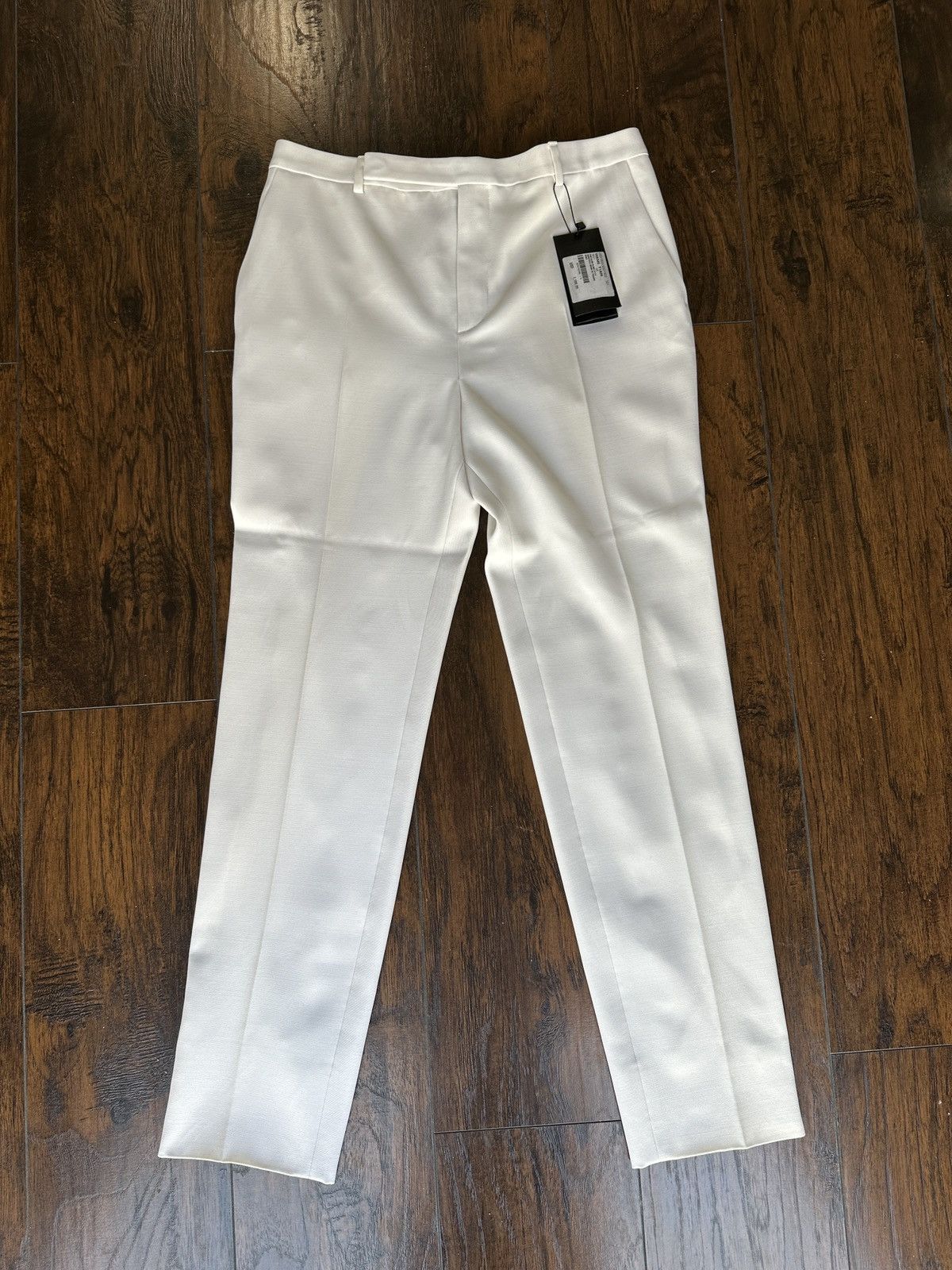 Saint Laurent Paris Ivory Wool Suit Pants Size 48R - 1 Thumbnail