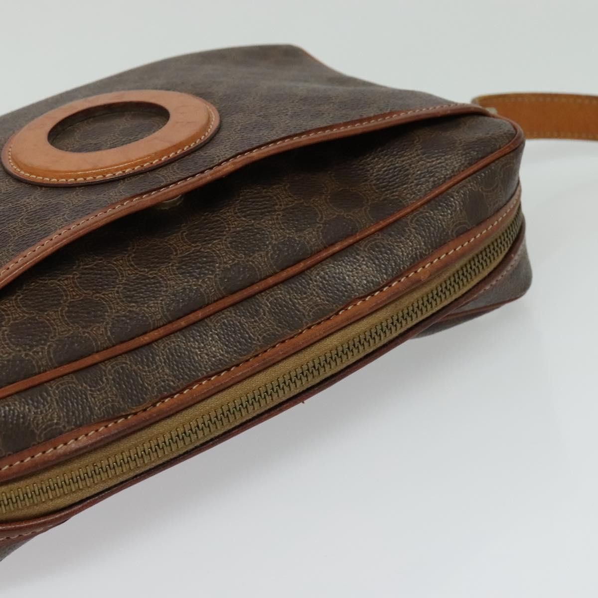 Celine CELINE Macadam Canvas Shoulder Bag Pvc Leather Brown Gold Size ONE SIZE - 6 Thumbnail