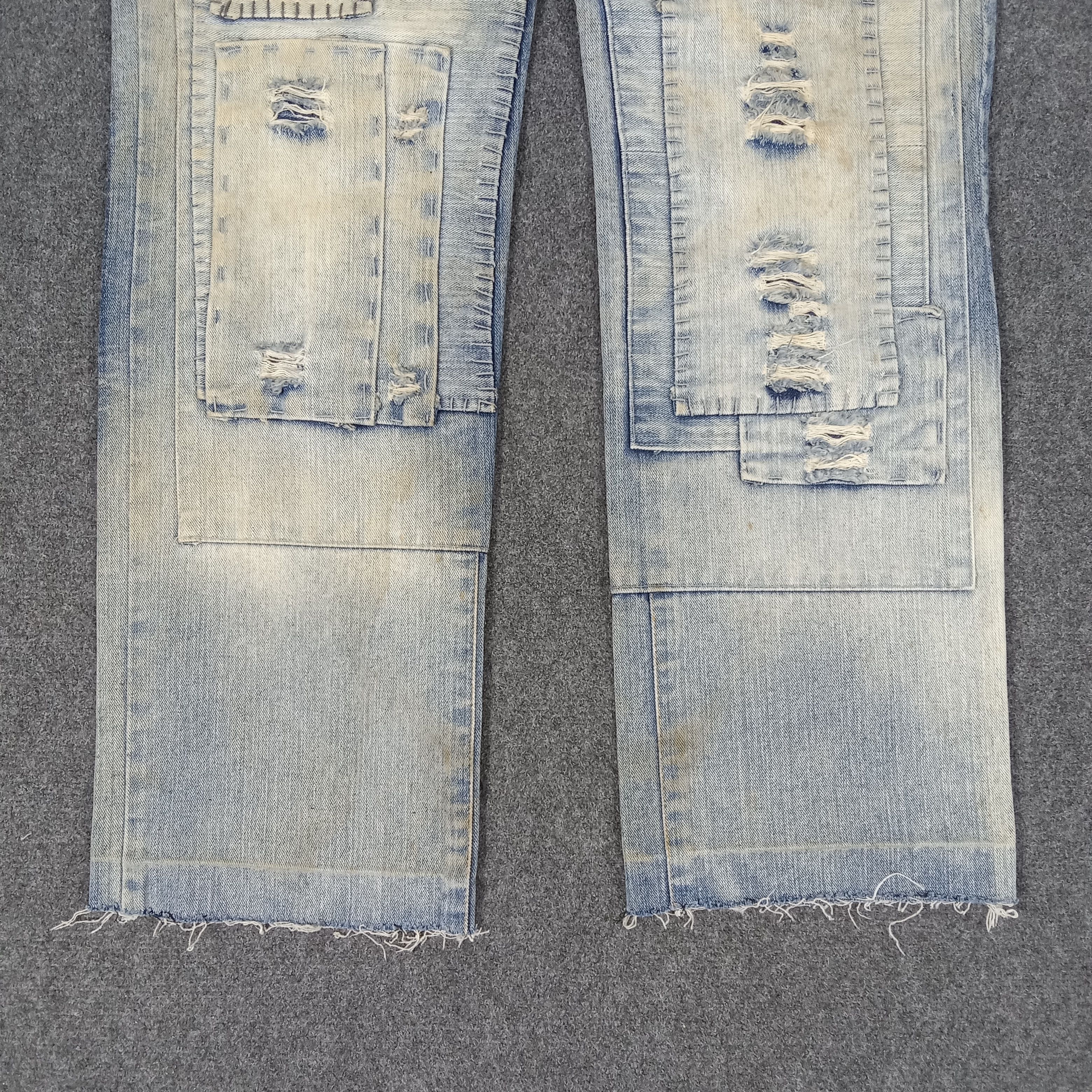 Vintage Satisfy Private Brand Distressed Patches Denim Jean Size US 30 / EU 46 - 5 Thumbnail