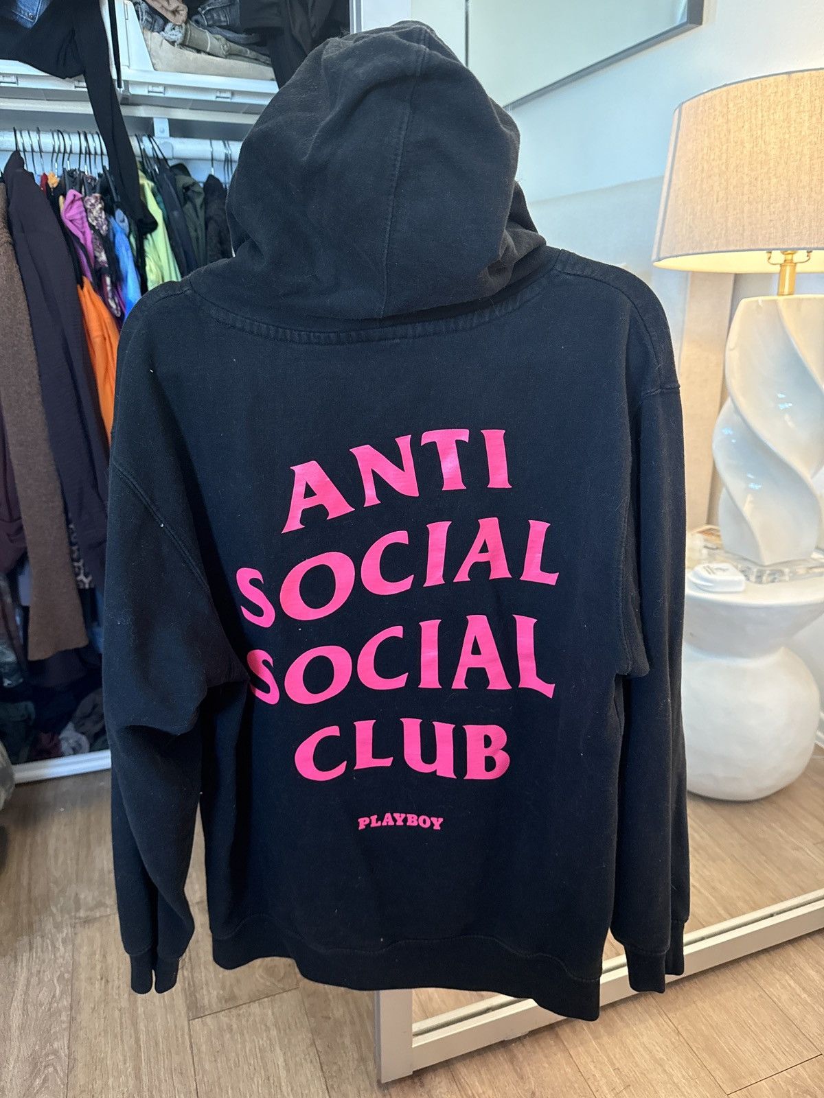 Anti Social Social Club × Playboy Anti Social Social Club x Playboy Hoodie Black / Pink Size US M / EU 48-50 / 2 - 2 Thumbnail
