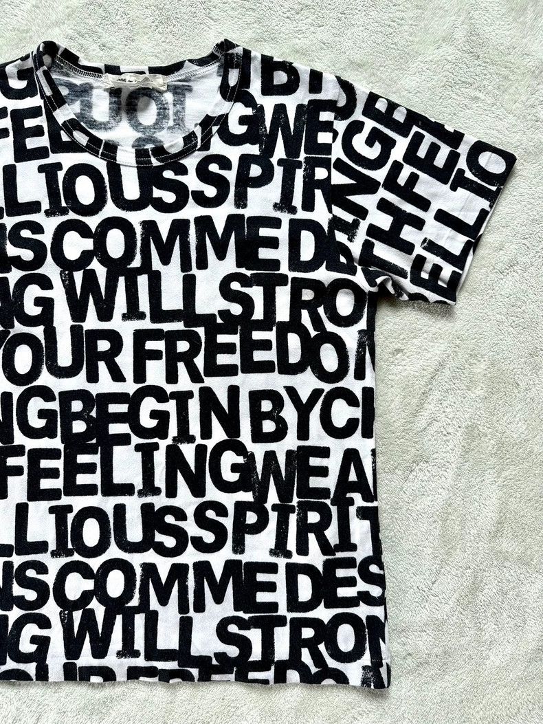 Other Comme Des Garcons Black and white monogrammed T-shirt Size M / US 6-8 / IT 42-44 - 3 Thumbnail