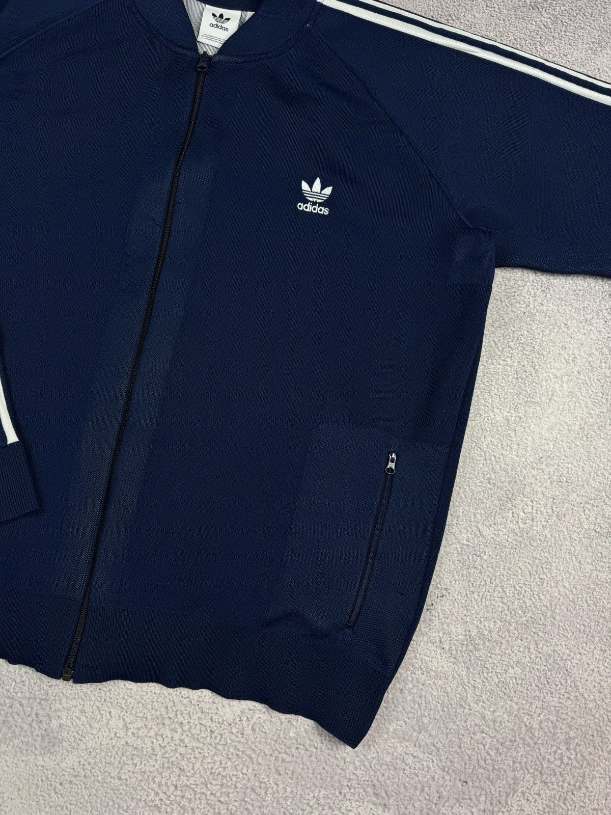Adidas ADIDAS Originaals Trefoil BF Knit Track Jacket Bomber Size US XXL / EU 58 / 5 - 11 Thumbnail