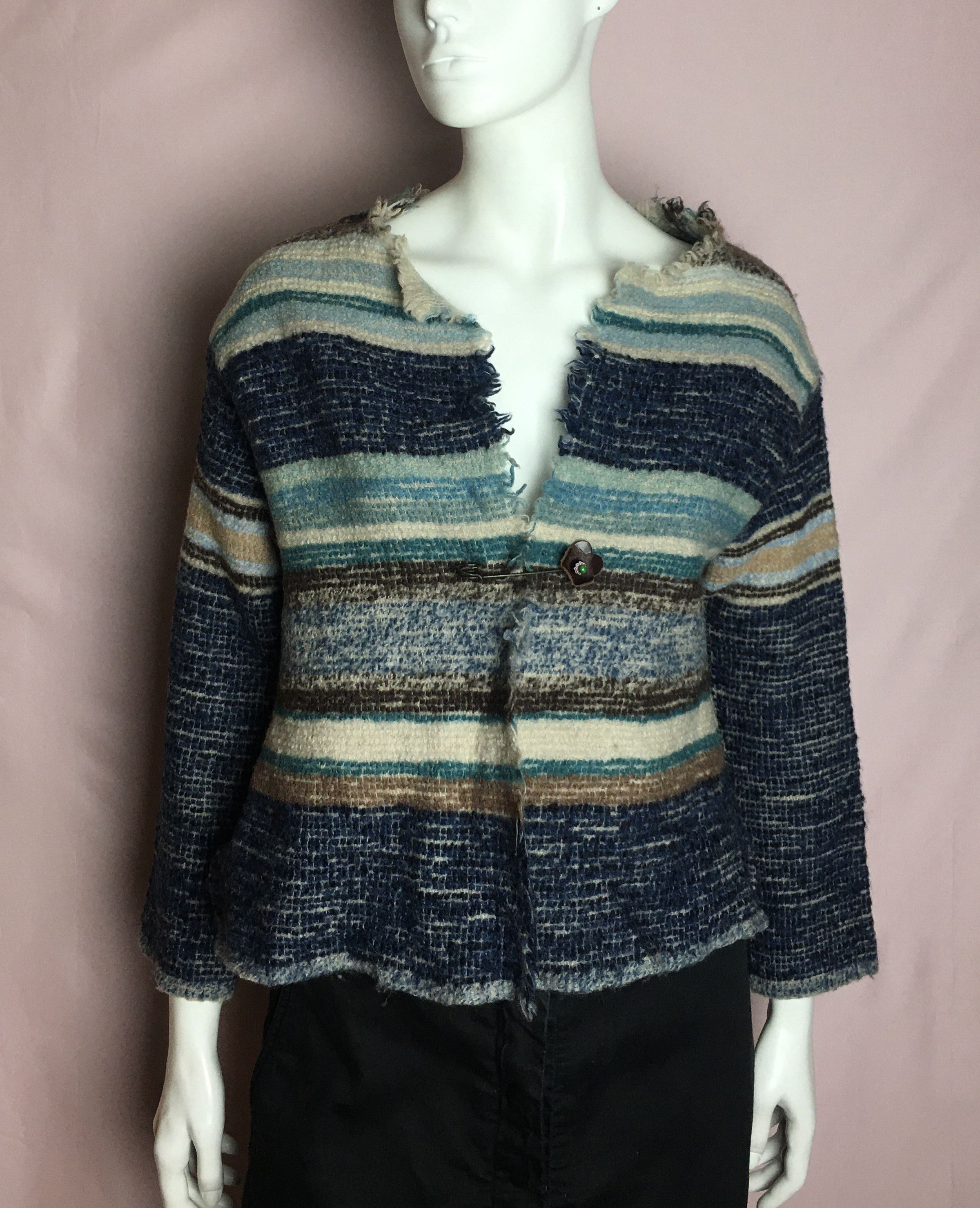 45rpm 45r 45rpm Japan Avant-garde Srtipe Cardigan Size 0 Size XS / US 0-2 / IT 36-38 - 1 Thumbnail