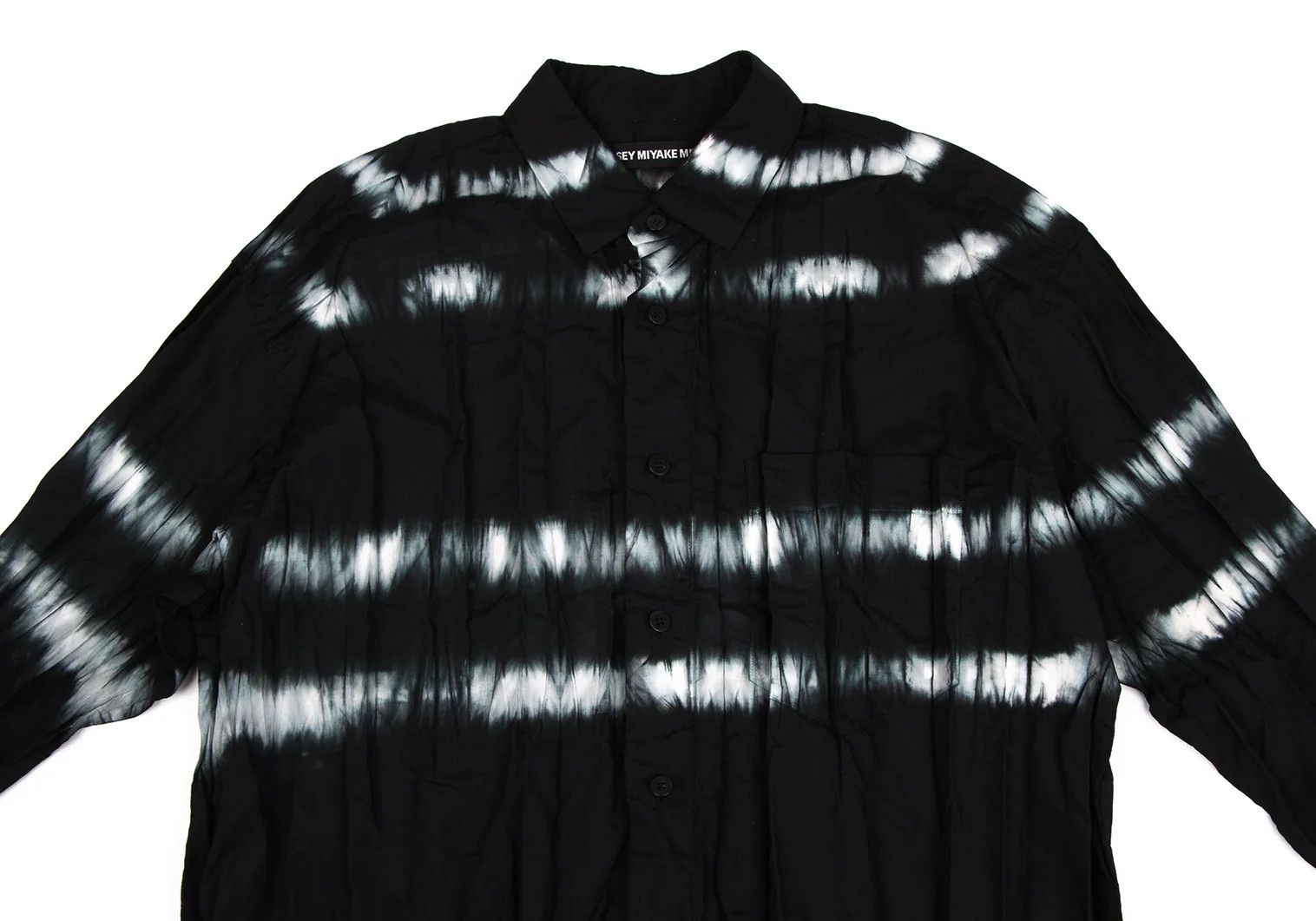 Issey Miyake Tie-Dye Pleated Shirt in Black, Blue, and White Size US S / EU 44-46 / 1 - 2 Thumbnail