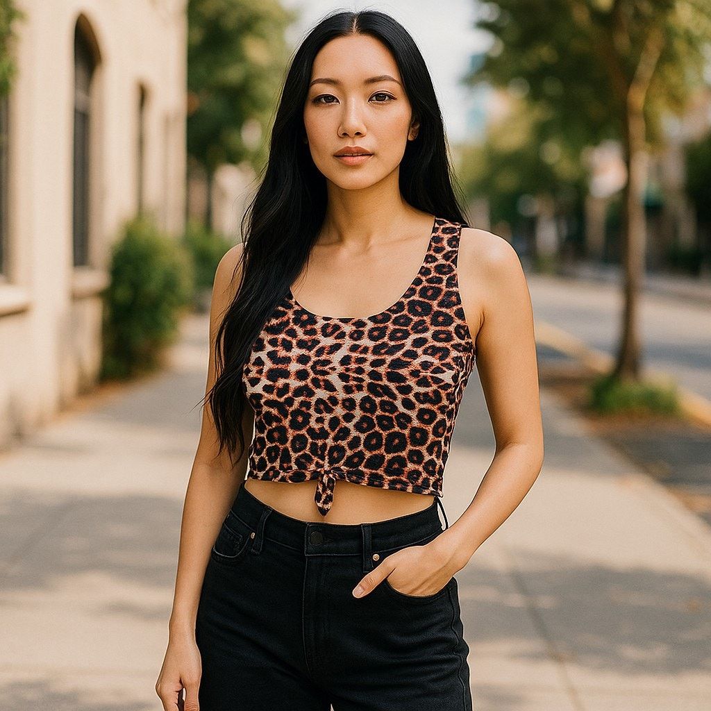 Shein Shein Bikini Top Bathing Suit Leopard Print Large Never Worn Size ONE SIZE - 1 Thumbnail