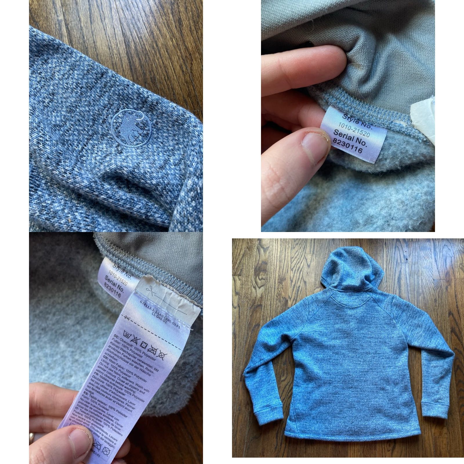 Mammut Mammut Jacket Womens XL Light Blue Fleece Hooded Full Zip Kachemak Size XL / US 12-14 / IT 48-50 - 8 Thumbnail
