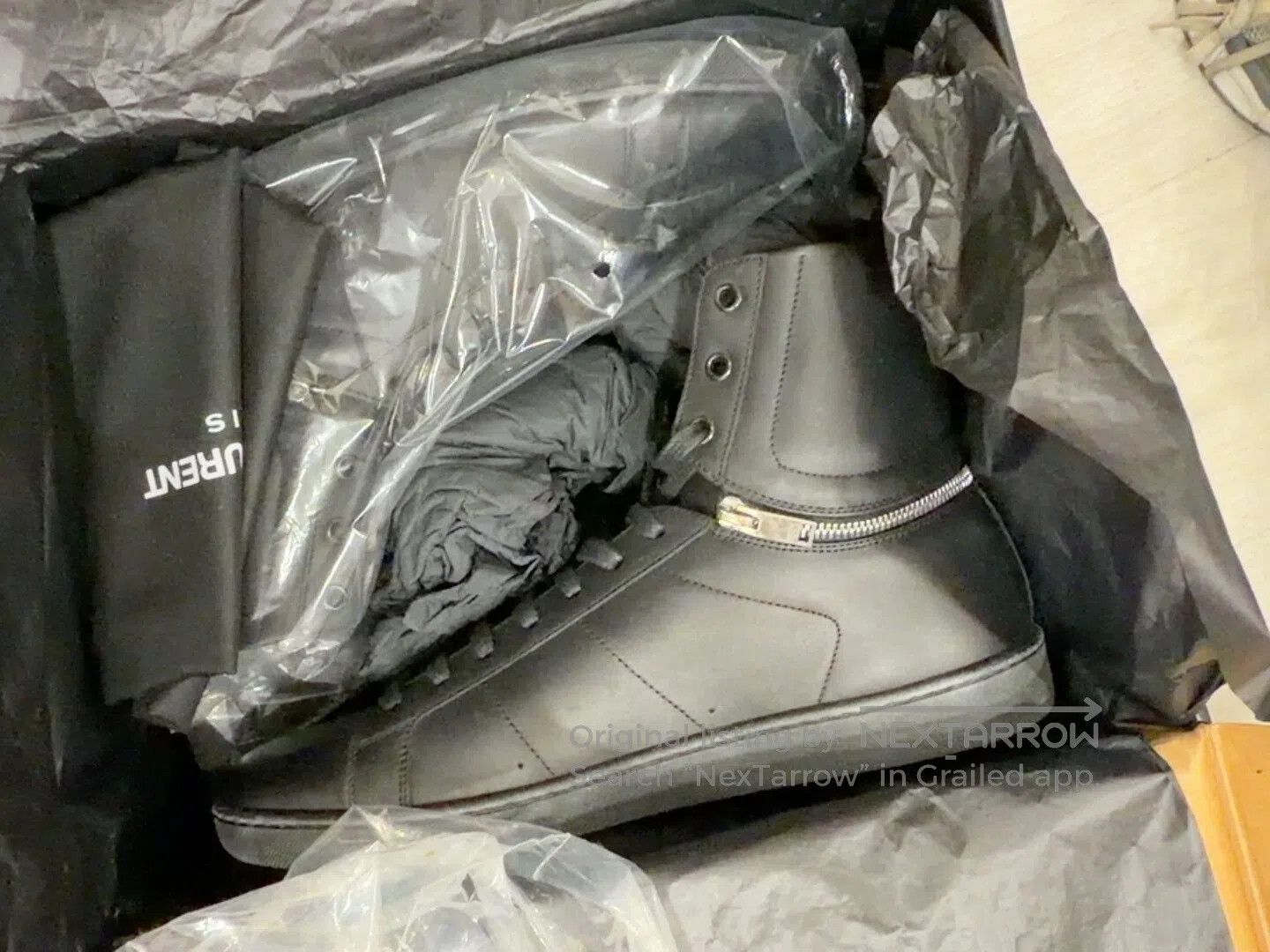 Saint Laurent Paris Saint Laurent Black High-Top Sneakers. Size US 10 / EU 43 - 1 Thumbnail