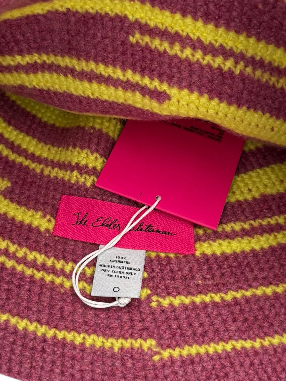 The Elder Statesman Cashmere Crochet Duo Ombré Size ONE SIZE - 3 Thumbnail