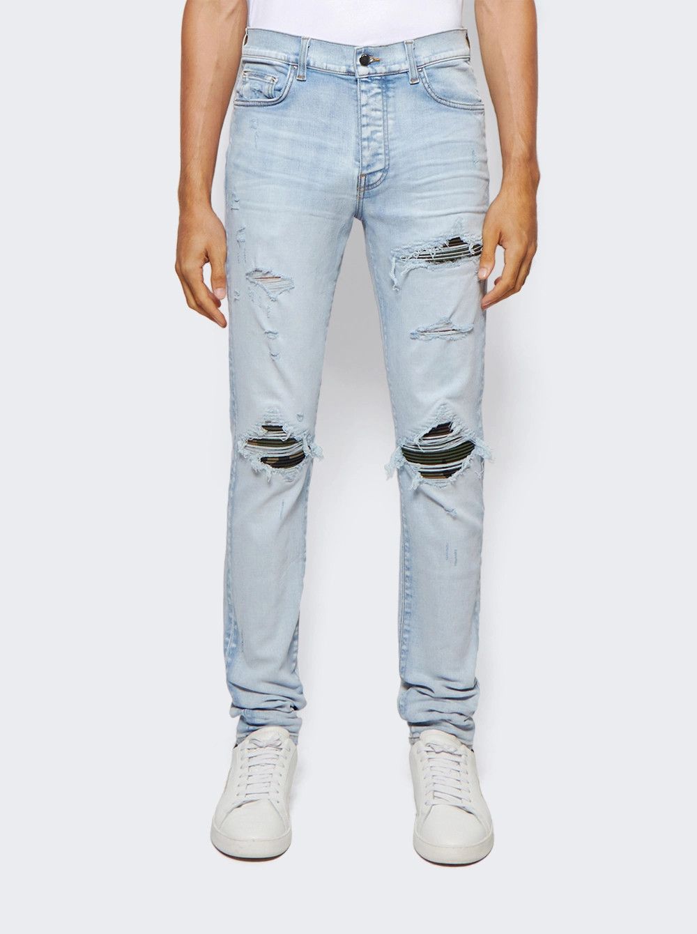 Amiri o1gr1nt1124 MX1 Camo Jeans in Light Indigo Size US 33 - 3 Thumbnail