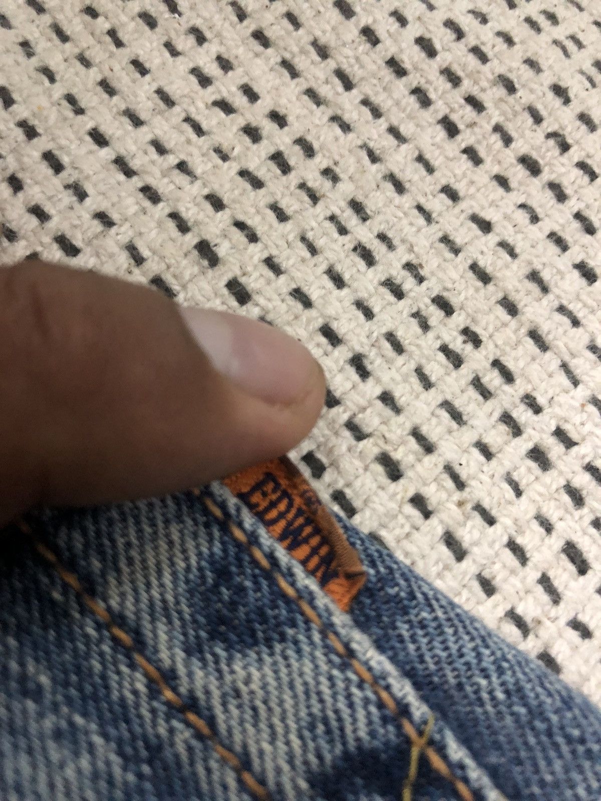 Edwin × Vintage Vintage Selvedge Redline Edwin 505 X w27 Size US 27 - 13 Thumbnail