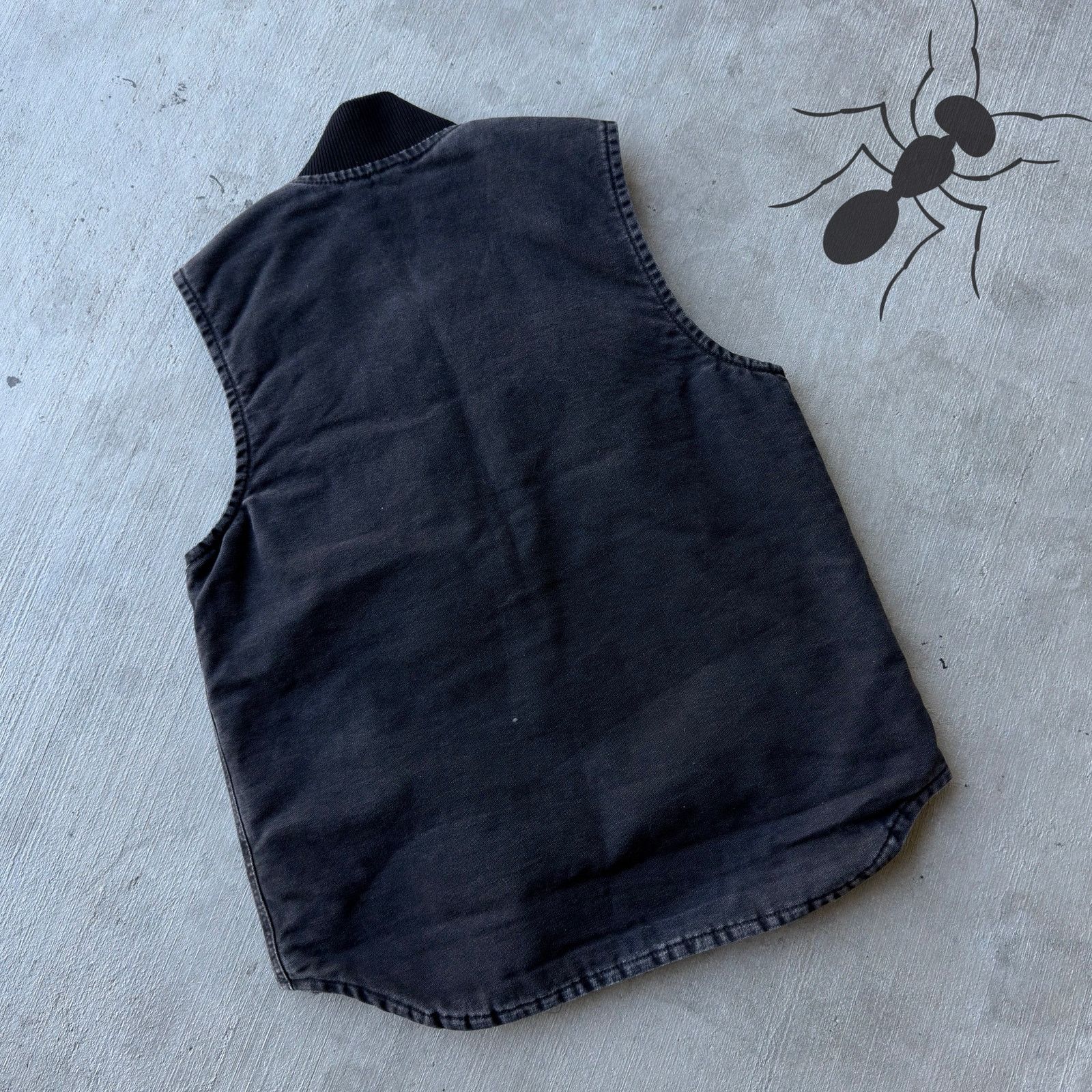 Carhartt × Vintage Carhartt faded black quilted work wear vest Size US S / EU 44-46 / 1 - 4 Thumbnail