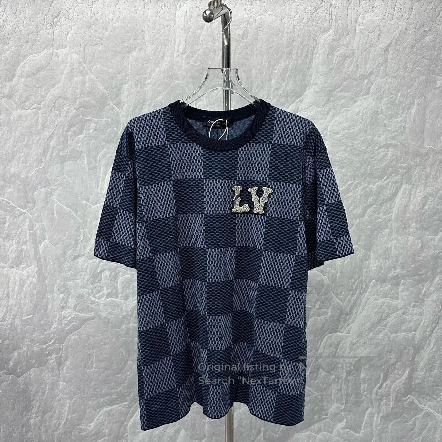 Louis Vuitton louis vuitton checkerboard short sleeve sweater. Size US XL / EU 56 / 4 - 1 Thumbnail