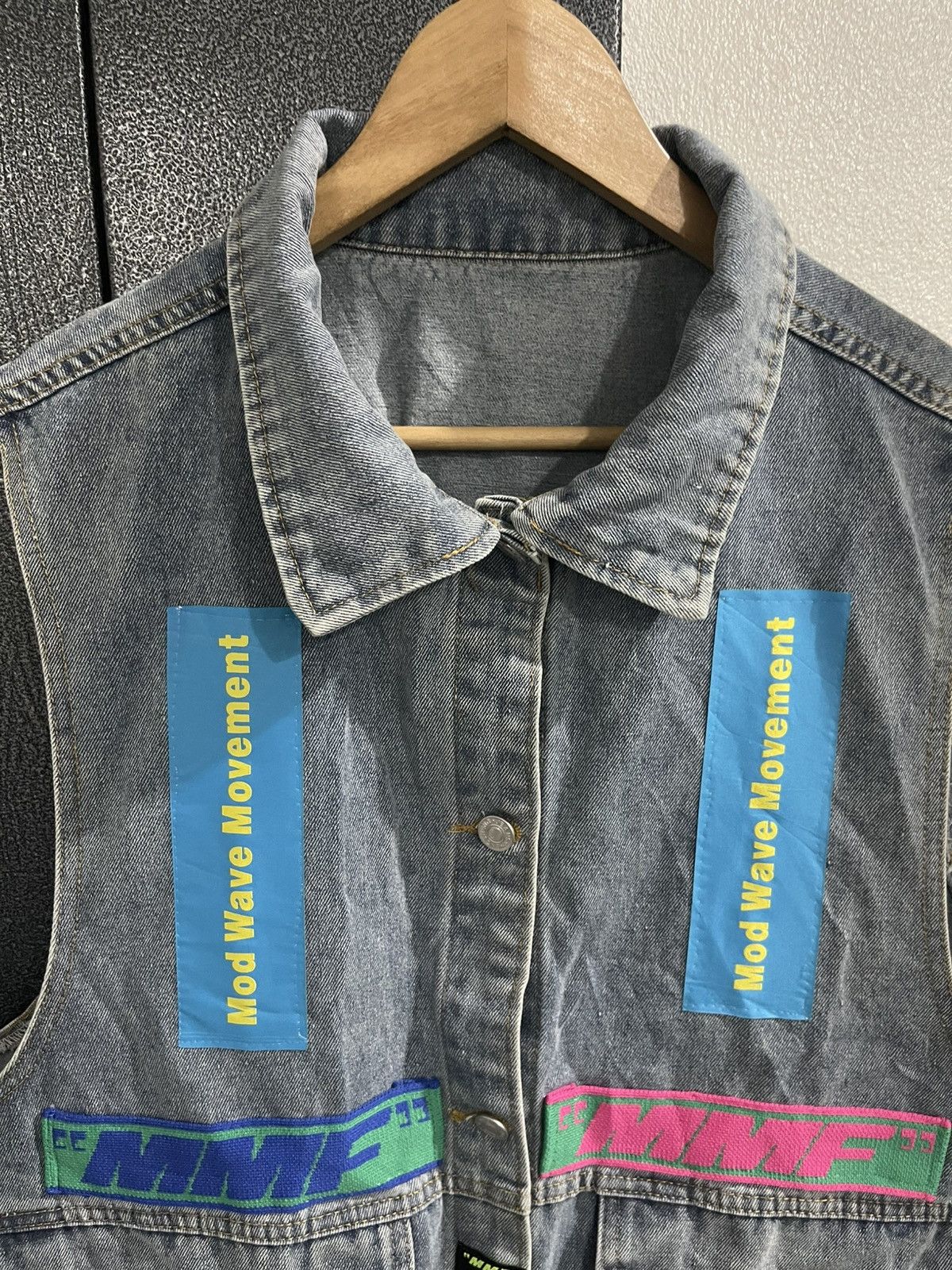 Japanese Brand MMF MOD WAVE MOVEMENT DENIM VEST Size XXL / US 16-18 / IT 52-54 - 13 Thumbnail