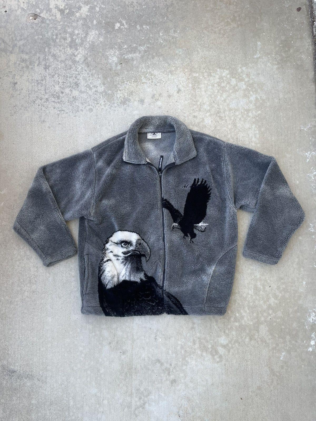 image of Animal Tee x Vintage Black Mountain Eagle Fleece in Grey, Men's (Size XL)