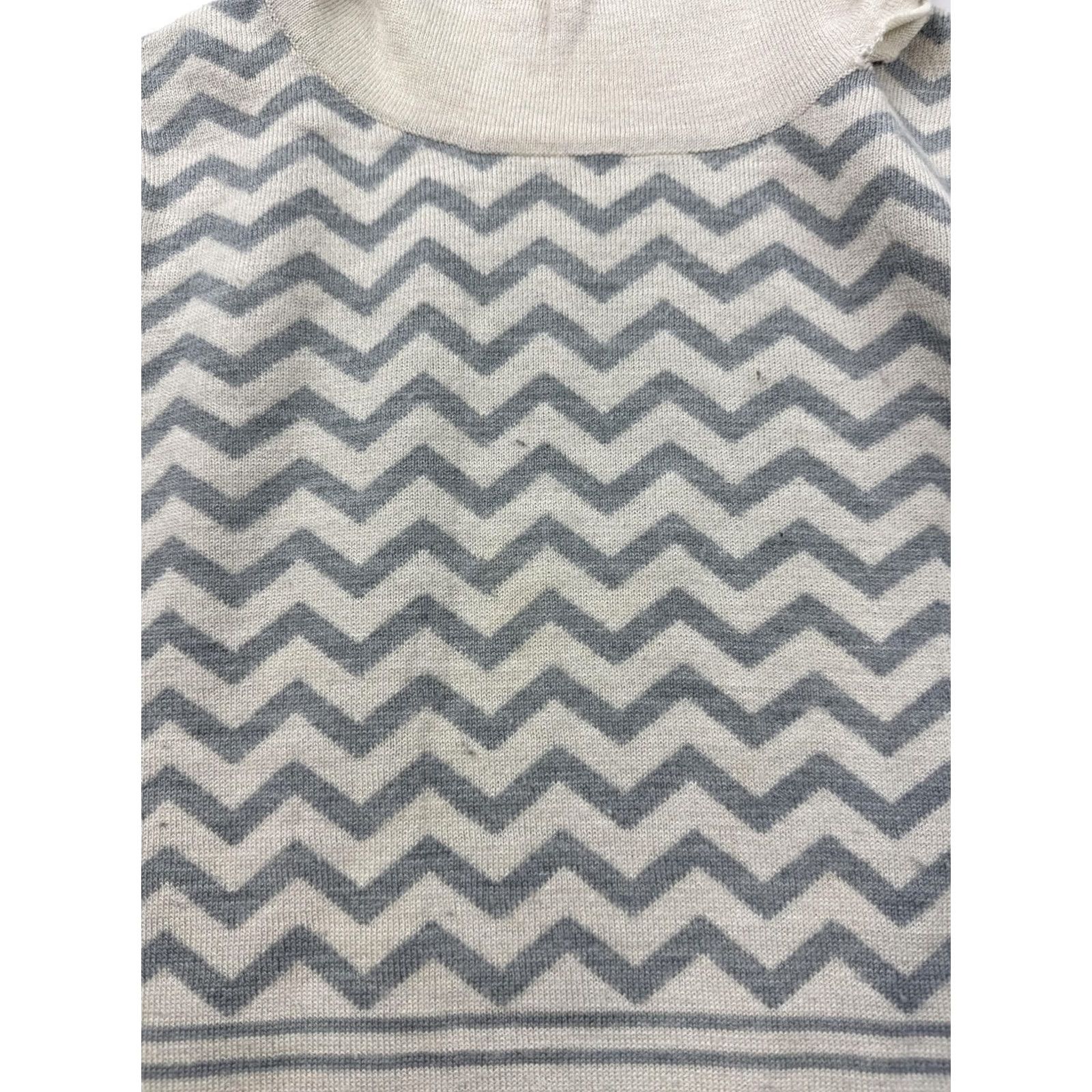 Smartwool SmartWool Sweater Womens M Beige Tunic Cowl Neck Chevron Knit Pullover Size M / US 6-8 / IT 42-44 - 6 Thumbnail