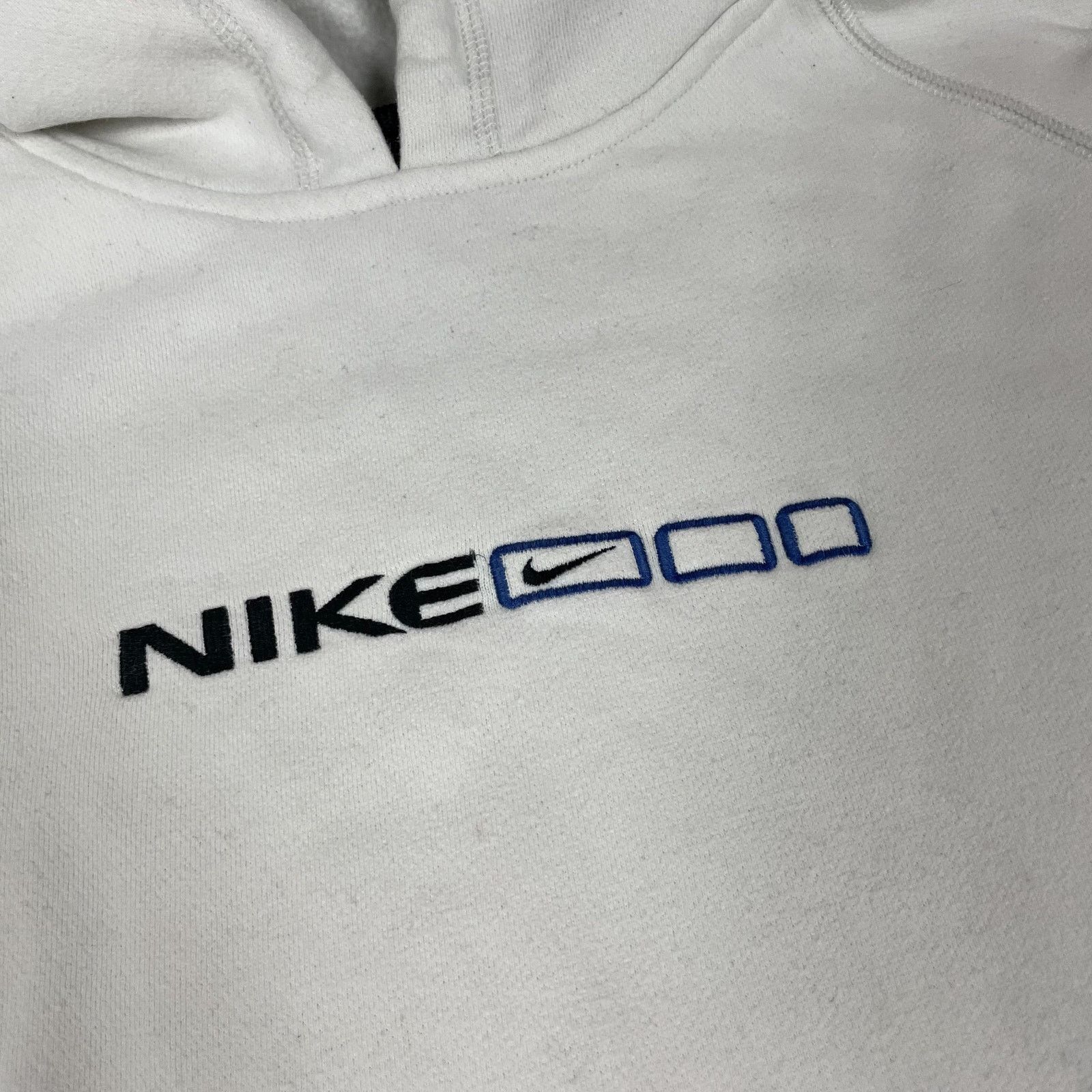 Nike × Vintage Nike Mens White Cotton Swoosh Long Sleeve Pullover Hoodie XL Size US XL / EU 56 / 4 - 3 Thumbnail