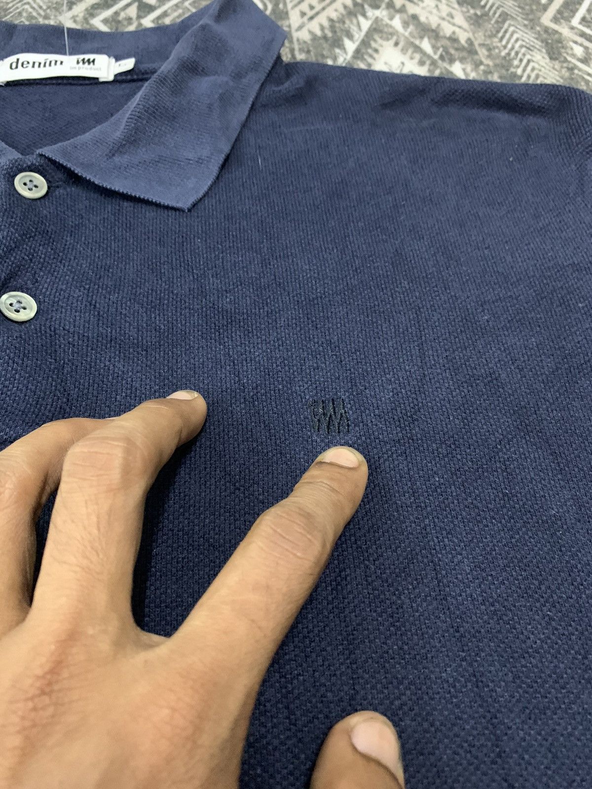 Issey Miyake 90s ISSEY MIYAKE SMALL LOGO POLO SHIRT LONG SLEEVE Size US L / EU 52-54 / 3 - 4 Thumbnail