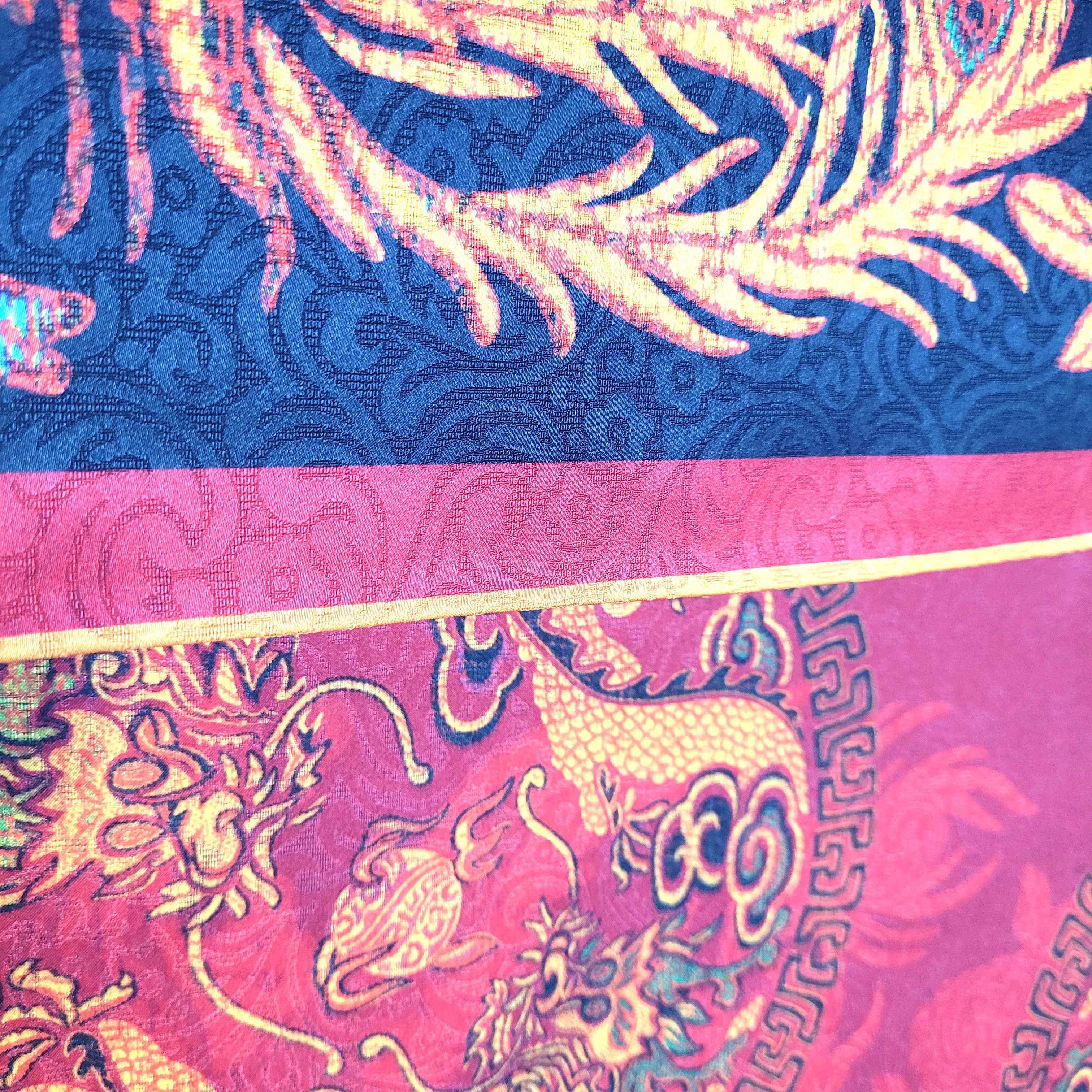 Other NWT Double Sided Silk Scarf 52"x52" Large Square Wrap 3242 Size ONE SIZE - 4 Thumbnail