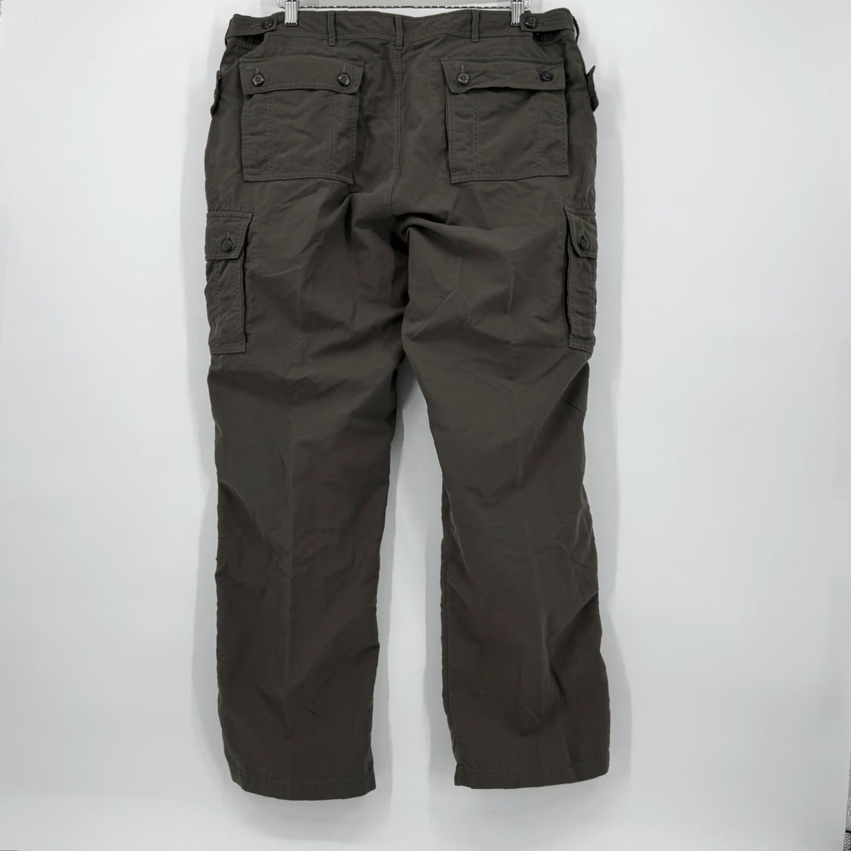 Vintage Clothing Arts Pants Cargo Men's 38x30 Gray Nylon Zip Pockets Hiking Cargo Pocket Slash Pocket Army Military Style Workwear Casual Travel Size US 38 / EU 54 - 3 Thumbnail