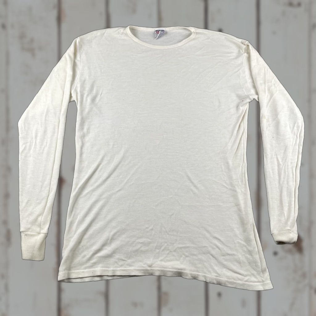 Vintage VINTAGE Damart Thermolactyl Thermal Shirt 2XL White USA 90s Long Sleeve Mens T-Shirt Size US XXL / EU 58 / 5 - 1 Thumbnail