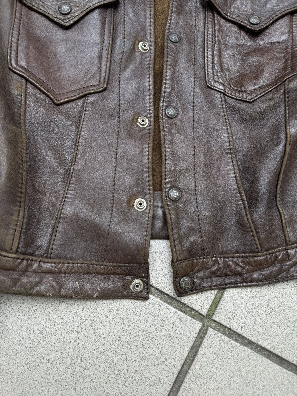 Levi's Vtg 1950s Levi’s ‘short horn’ Big E Leather Jacket Size US S / EU 44-46 / 1 - 6 Thumbnail