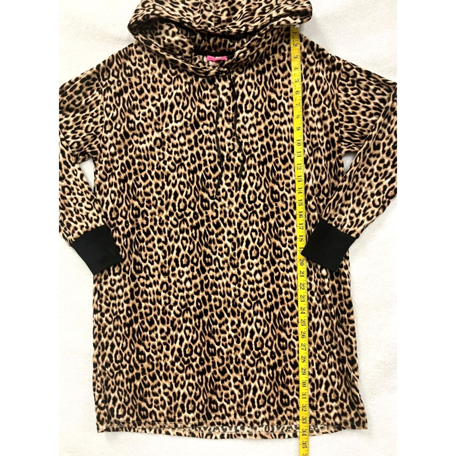Betsey Johnson Betsey Johnson Pajama Top Women Medium Cheetah Print Tan Relaxed Shirt Size M / US 6-8 / IT 42-44 - 4 Thumbnail