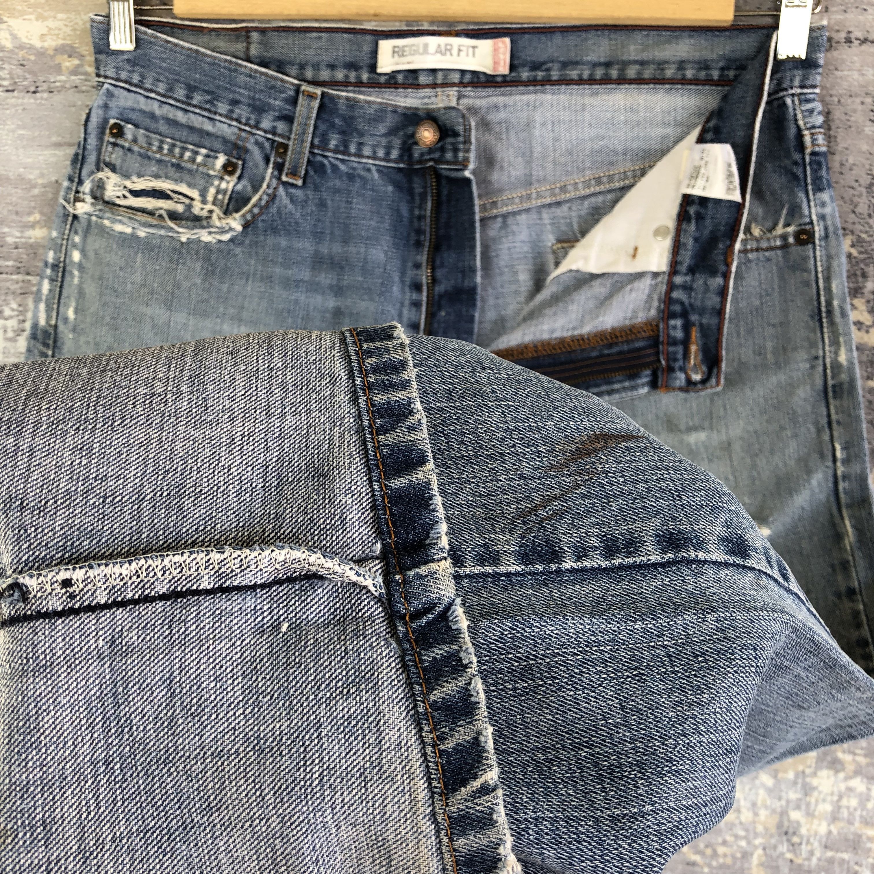 Levi's Vintage Levis 505 Jeans Distressed Levi's 505 Faded Denim Size US 36 / EU 52 - 9 Thumbnail