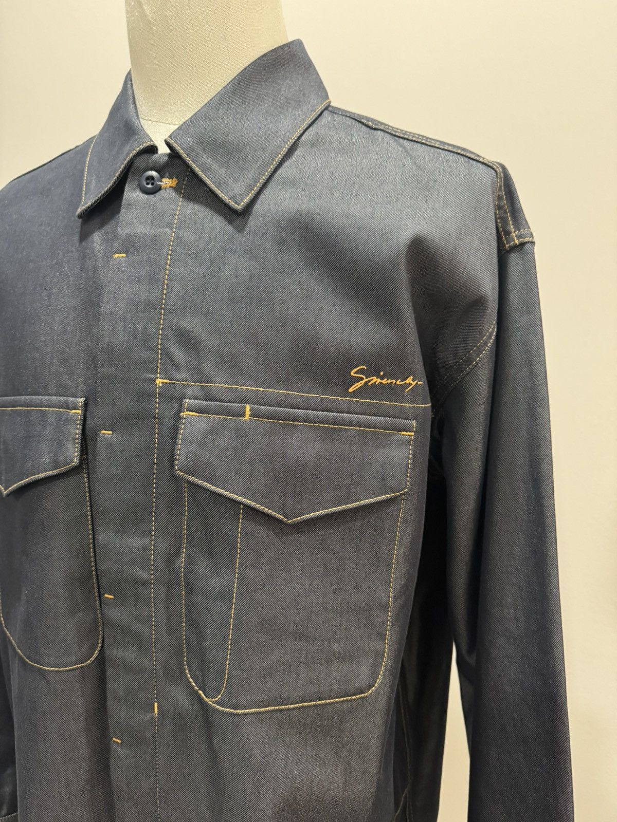 Givenchy Givenchy embroidered denim shirt jacket Size US XL / EU 56 / 4 - 3 Thumbnail