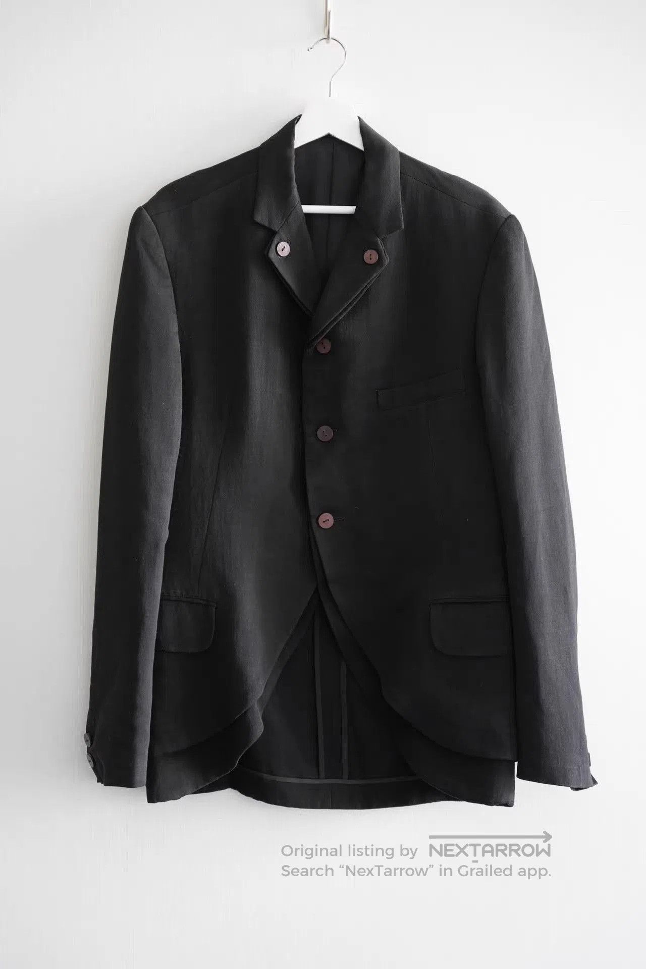 Yohji Yamamoto Black Button. Size US M / EU 48-50 / 2 - 1 Thumbnail