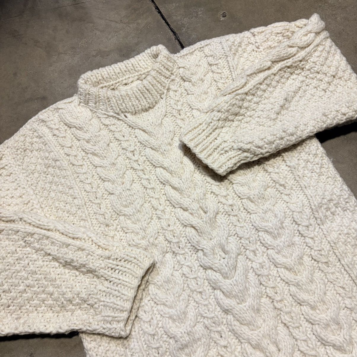 Vintage Vintage 90s Wool Sweater Cable Knit Chunky Fisherman Ecuador Size US S / EU 44-46 / 1 - 6 Thumbnail