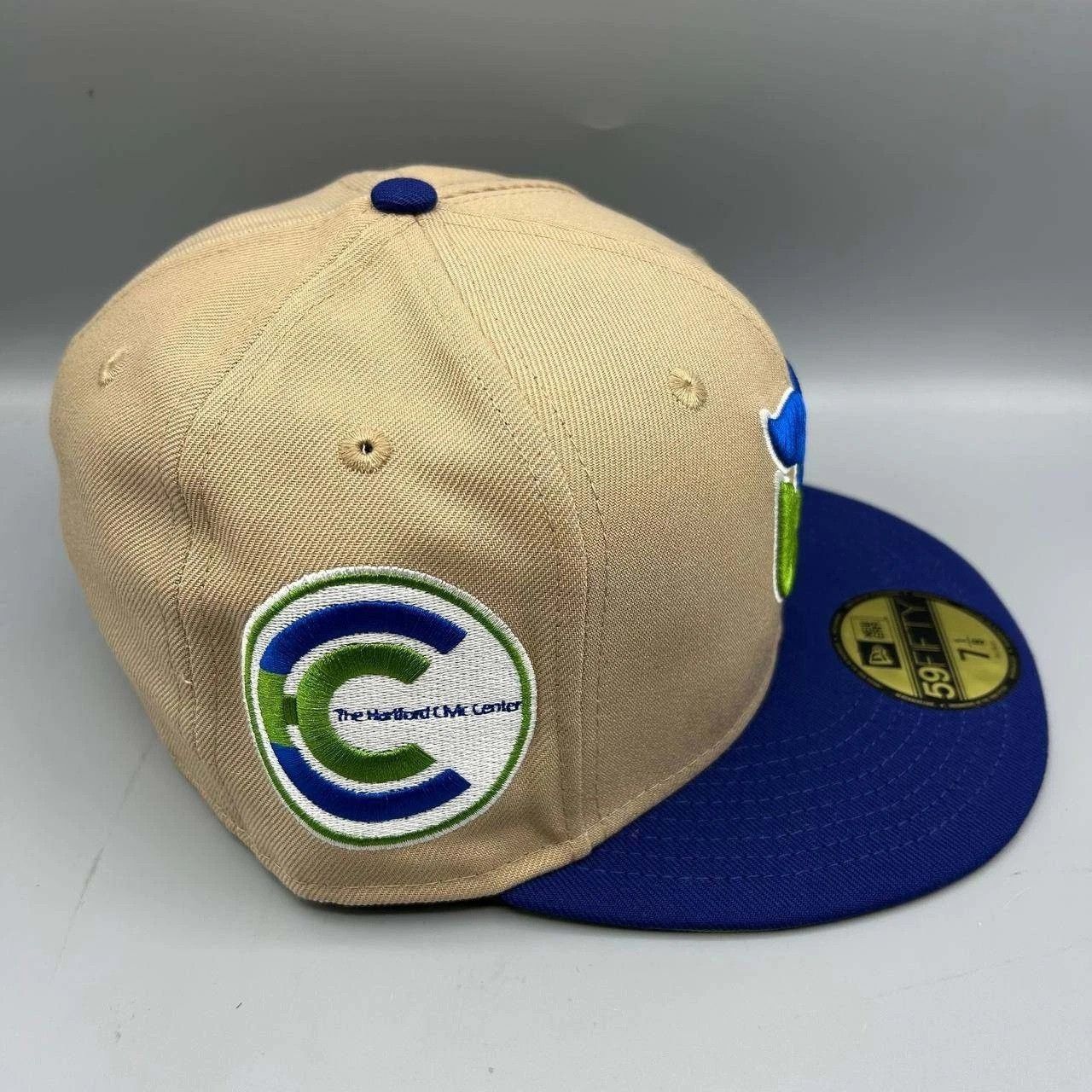 New Era Hartford Whalers Hat Men 7 1/8 Brown Blue NHL Fitted Cap New Size ONE SIZE - 1 Thumbnail