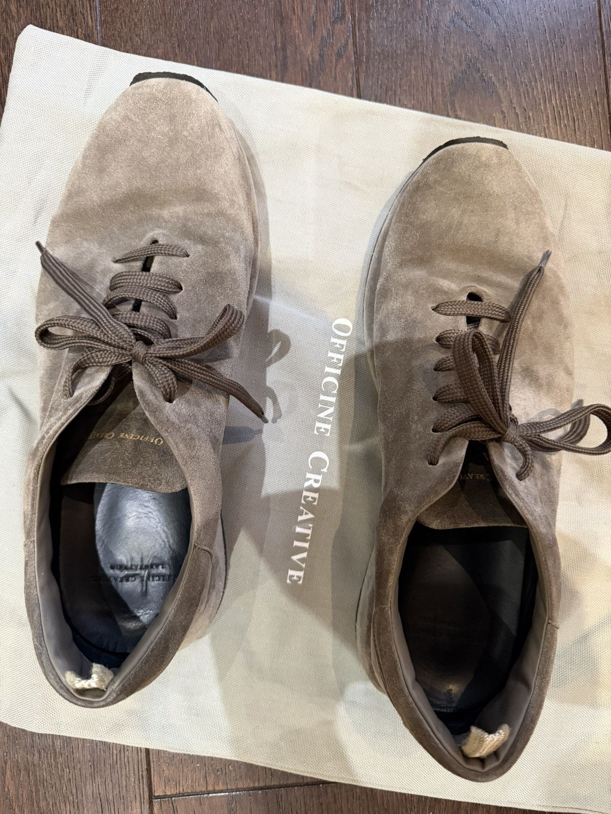 Officine Creative Officine Creative Suede Low Top Sneakers Taupe Brown Size US 11 / EU 44 - 3 Thumbnail