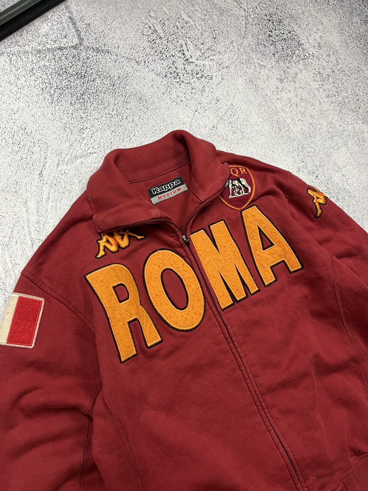 Kappa Vintage AS Roma Italy Kappa Soccer Track Jacket Blockcore Size US M / EU 48-50 / 2 - 6 Thumbnail