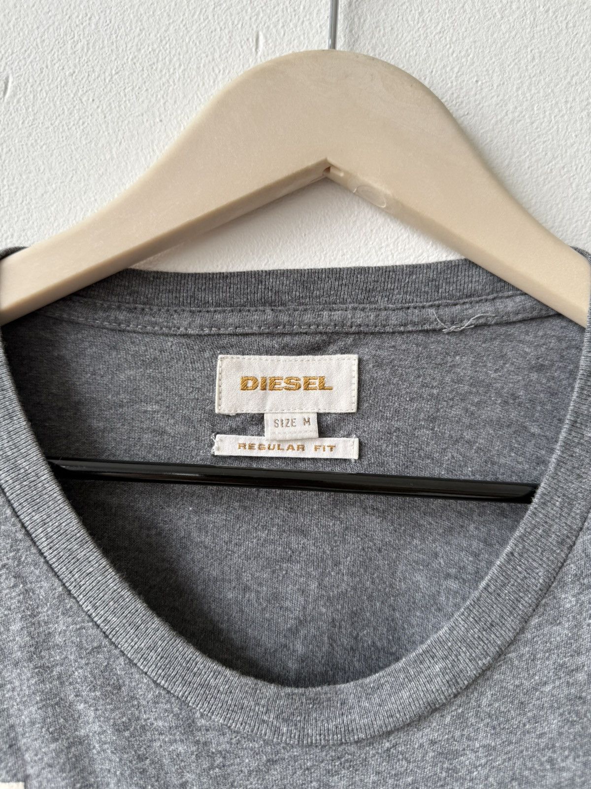 Diesel × Vintage Diesel Big Logo Gray T Shirt Size US M / EU 48-50 / 2 - 6 Thumbnail
