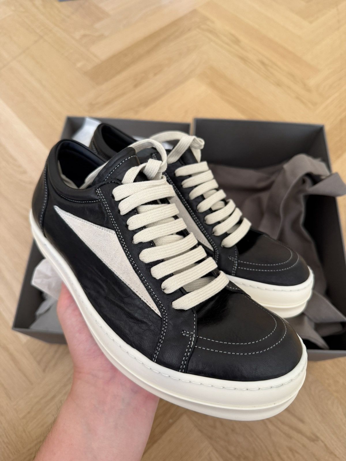 Rick Owens Rick Owens Vintage Leather Sneakers Sz 42 | Grailed